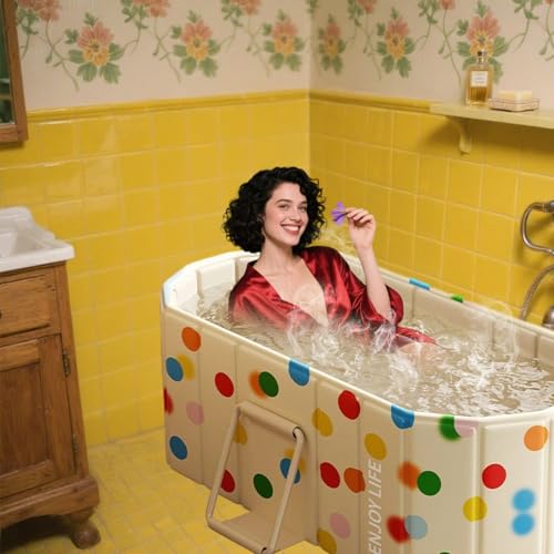 YYW Tragbare Badewanne für Erwachsene faltbar Einweichen Stehende Badewanne für Dusche Stall, freistehende nicht aufblasbare Hot Ice