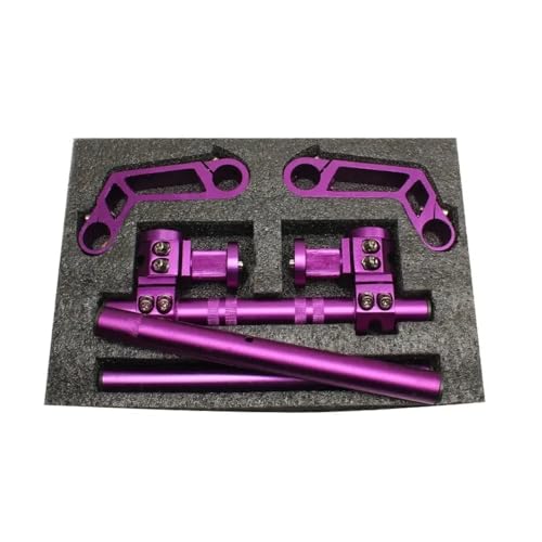 Guidon amovible 22mm CNC violet pour pit bike et motocross