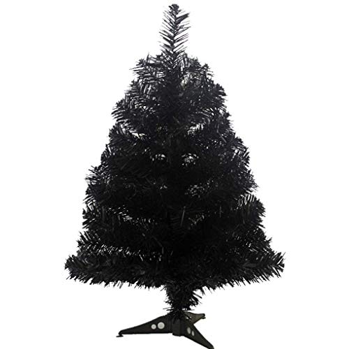 Jackcsale 2 Foot Artificial Christmas Tree Xmas Pine Tree with PVC Leg Stand Base Holiday Decoration Black
