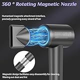 KISSLEAF Hair Dryer Professional High Speed Ionic Hairdryer with 200 Million Negative Ionic for Frizz Free Hair,Powerful Styling Fast Dry,Magnetic Diffuser 58dB Quiet Hairdryers for Women Men - Image 5