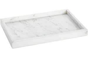 Juvale Large Marble Vanity Tray for Jewelry, Cosmetics, and More