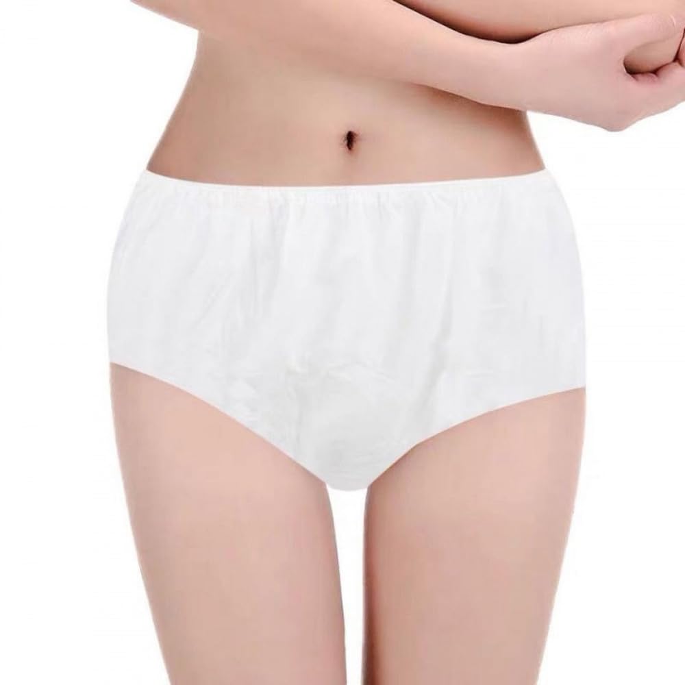 30-Pack Disposable Briefs, Bikini Panties, One-Time Use Underwear for Travel, Spa, Waxing, Bath Sauna