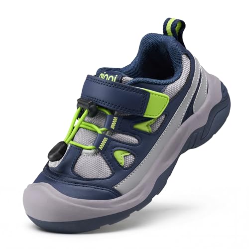 Anti-collision Non-slip Athletic Trekking Walking Trail Running Shoes For Toddler/little Kid/big Kid Navy Blue