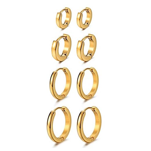 JewelrieShop Huggie Hoop Earrings Set