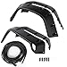 ALMULOO Fender Flares Compatible with 1997-2006 Jeep Wrangler TJ 2004-2006 Wrangler LJ, Smooth Pocket-Riveted Extended Style Wheel Protector Textured Black