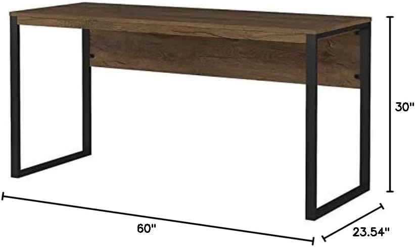 Dimensions of the Bush Furniture Latitude Writing Desk, showing 60 inches width, 23.54 inches depth, and 30 inches height.