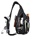 Magictodoor Sling Bag Travel Backpack Wear Over Shoulder or Crossbody Chest Bag Black