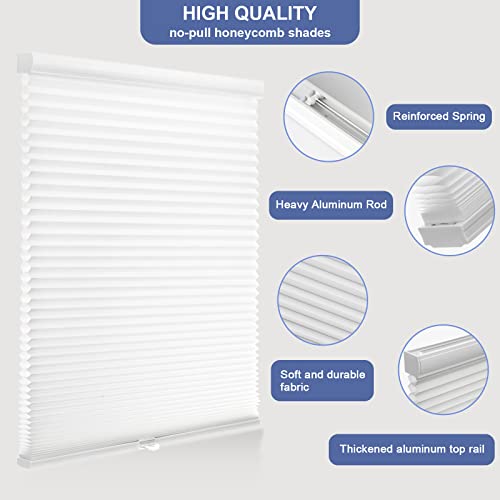 Myshade Cordless Cellular Windows Shades Light Filtering Blinds For Windows Easy To Install 33" W X 72" H(White), Cel33Wt72D #TOP2