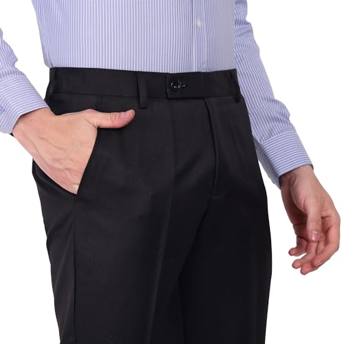 Image of Jack and Jini Formal Pant for Men. Regular Fit, Lightweight, Flat Front, Premium Cotton Polyester Blend Fabric. Office, Party and Casual Wear. Non Stretchable.