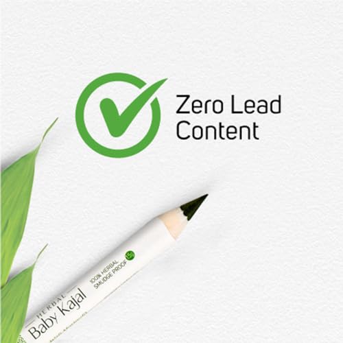 Farmherbs 100% Herbal Kajal Pencil for Baby - Certified Lead-free, Irritation-free, Natural Olive with Marigold, Waterproof, Preservative-free with Advanced Technology from... - Image 2