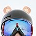 MotiveTech Helmet Accessories with Ears for Skating and Riding, Bear Beige