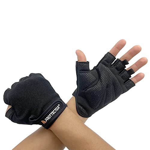 Luvas Musculação Elastic Fitness, Prottector, Unissex Preta, G