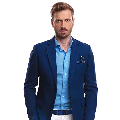 Fairwin Navy Mens Belts Casual Dress Belts For Men’s Woven Adjustable Canvas Belt Casual For Golf Jeans Shorts Belts Men #TOP1