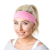 Hipsy Adjustable & Stretchy Basic Xflex Wide Headbands for Women Girls & Teens