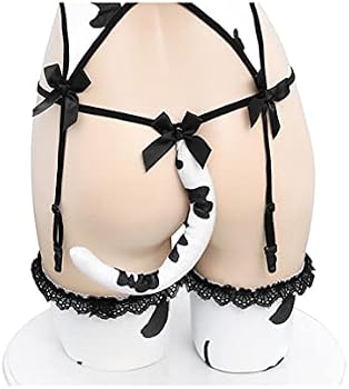 Bikini/lingerie Lolita Kawaii – Ensemble Vache Avec Soutien-gorge, Culotte, Bas Et Accessoires – Taille Unique, Pour Soirée Spéciale, Cosplay - 3