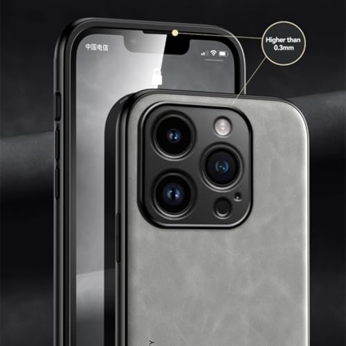 Étui de luxe en cuir iPhone 16 Pro Max bleu avec support voiture métallique - 4
