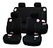 Fh-fb053114 Floral Embroidery Design Airbag Ready and Split Bnech Car Seat Covers Black Color