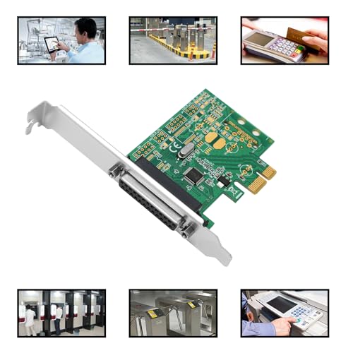 XRIKUI PCIe to Parallel Card IEEE 1284 Standardf DB25 LPT PCI Express Parallel Ports Adapter(PCIe)