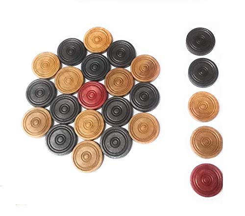 Lacco Maxx Wooden Carrom Board Coins - 24 Pcs + 1 no Striker