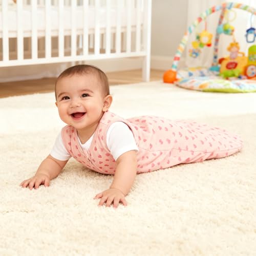 Image of Baby Organic Cotton Sleeveless Wearable Blanket for Summer 0-6 Months