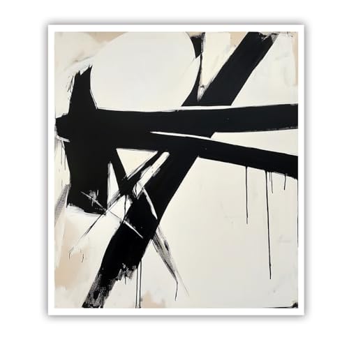 Grande affiche abstraite sur toile peinture minimaliste de qualité