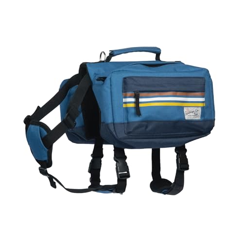 HOWLIDAYS CO. Hunderucksack Geschirr für mittelgroße und große Hunde – Wanderrucksack für Hunde | Hunderucksack mit Griff | Hund Outdoor Satteltasche zum Wandern, Camping & Tagesausflüge |