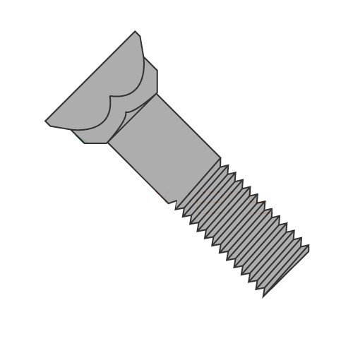 3/8-16 x 1 Plow Bolts/Grade 5 / Plain / #3 Head (Carton: 300 pcs)