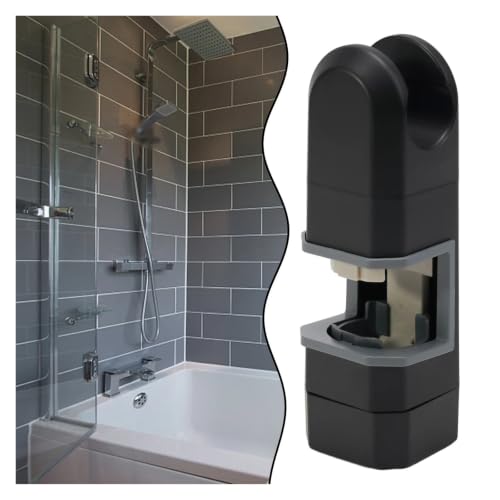 Soporte de ducha ajustable de 15-30 mm para la hora del baño familiar en color negro 4