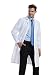 BSTT Hombre Bata de Laboratorio Blanco Uniformes de Trabajo Nueva Mejora Delgado...
