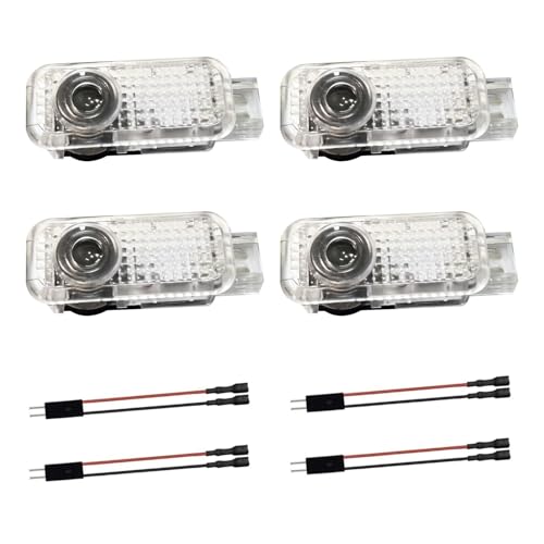 Krewua 4 PCS car door lights car door logo projector lights for A1/A3/A4/A5/A6/A7/A8/Q2/Q3/Q5/Q7/Q8/TT/R8 very nice gift