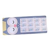 Operitacx Hibou Moue Impression Design Confortable Sous-main Dessin Animé Pour Clavier Calendrier Protection Créative Personnalisée Animal Tapis de Souris Antidérapant Adorable Ordinateur Portable
