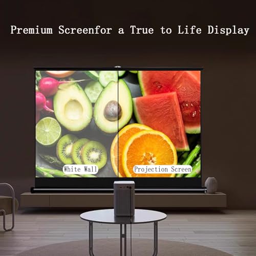 Pantalla manual para proyector 50in HD 16:9 plegable portátil miniatura 3