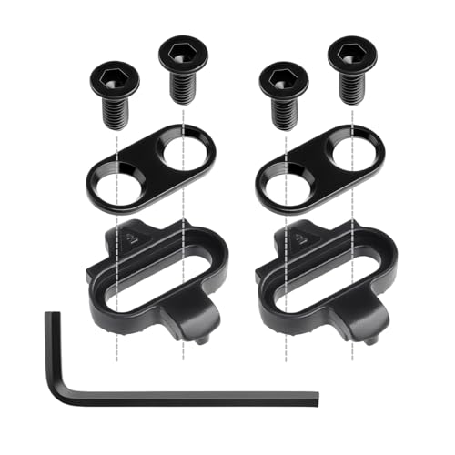 Zigdiptek Bike Cleats, Compatible with Shimano MTB SPD SM-SH51&Look X-Track Pedals, Cleats for Indoor Cycling, Spinning & Mountain Biking, Long Durable Chrome-Molybdenum Steel, Allen Wrench Included