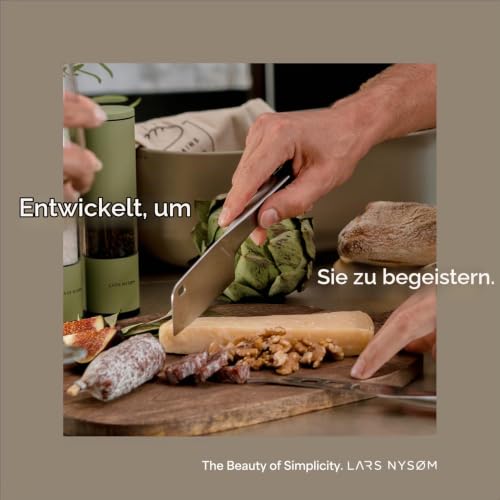 Foto von LARS NYSØM Käsemesser Set 2-teilig Edelstahl - Käsebeil und Käseschneider