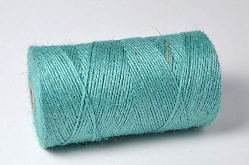 Coloured Jute Twine 1kg Spools Cotton Aqua Blue 2mm 600