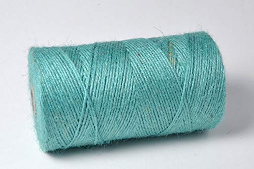 1KG Spools - Everlasto Coloured Jute Craft Twine Coloured String (2mm Approx) - Aqua Blue