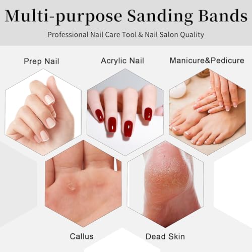 Image of Small Nail Sanding Bands #150 White