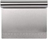 Bench Scraper Chopper Stainless Steel Kitchen Food Scraper Icing Smoother Blade with Measuring Scale...