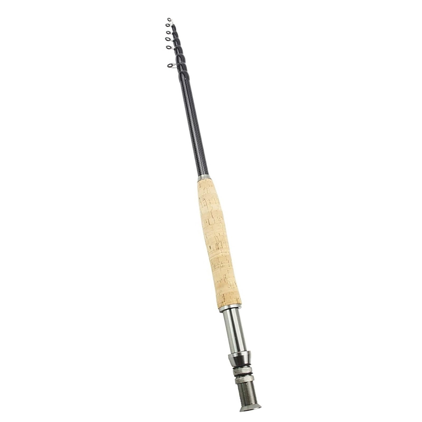 Modello 027 2.1M 2.4M 2.7M 3.0M canna da pesca a mosca telescopica portatile in carbonio ultraleggero canna da pesca a mosca ad azione rapida manico in sughero attrezzatura da pesca(2,7 milioni)