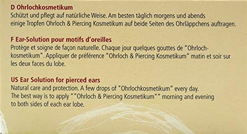 Ohrloch und Piercing Kosmetikum Antiseptikum Reinigung und Pflege mit Arnika Kamile Panthenol After Piercing Lotion 5ml Flasche