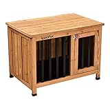 Stabilität: Robuster, großzügig gestalteter Hütte und Haltbarer Metallgitter. Ein optimaler Schutz für dein Haustier. Stellfüße mit Kunststoffkappe gegen Verrutschen.abschließbares Tür mit einem Knopf.