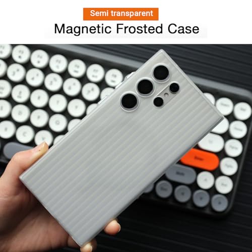 Image of Kapa Wave Frosted Grip Back Cover for Samsung Galaxy S24 Ultra | Ultra Slim [with Metal Buttons] Matte Finish Back Case (White)