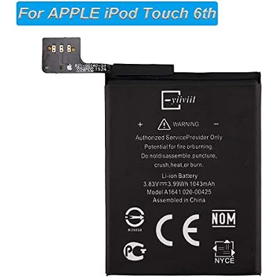 Melphyreal New Replacement Battery A1641 A1574 Compatible with Apple iPod Touch 6 6th Gen 1043mAh 3.83V + Tools