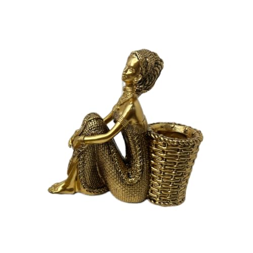 Geavonyg Sculpture Culturelle Africaine en Résine Statues Et Sculptures Décorations De Maison Artisanat d'art Statue De en Résine