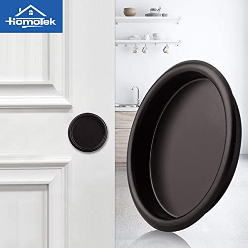 Homotek 4 Pack Closet Door Finger Pull 2-1/8”, Easy Snap In Installation, Oil Rubbed Bronze,Fits A 5/16”Depth X 2-1/8" Diameter Opening Hole #TOP5