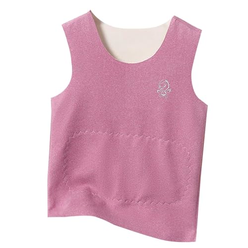 Girls Thermal Vest Kids Plain Sleeveless Velvet Vest Cute Warm Waistcoat Solid Winter Tank Top Soft Undershirt