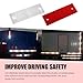 Ferianl 16PCS Red/White Self Adhesive Rectangle Reflectors, Road Safety Stick-on Rear Reflectors with Mounting Hole for Trailer Truck, RVs, Motorcycle, Cars, Bus