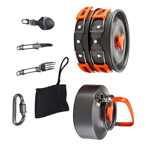 Yardwe Camping Cookware Stove Cookware Set 1 Set Portable Camping Pot Teapot Hiking