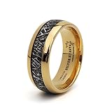 [silver KYASYA]タングステン リング メンズ 指輪 ゴールド 18K IP ブラック 黒 ダメージ お洒落 オリジナル 男性 金属アレルギー対応(29号)
