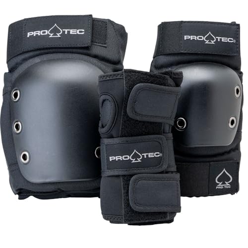 Pro-Tec Street 3-Pack Pad Set - Protective Gear for Skateboarding,...